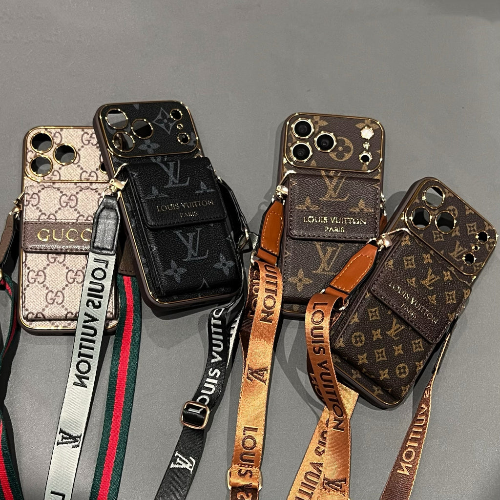 Ny klassisk luksus kortholder telefon etui 09