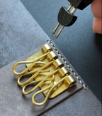 Handcrafted Vintage Leather Key Holder with Brass Hooks