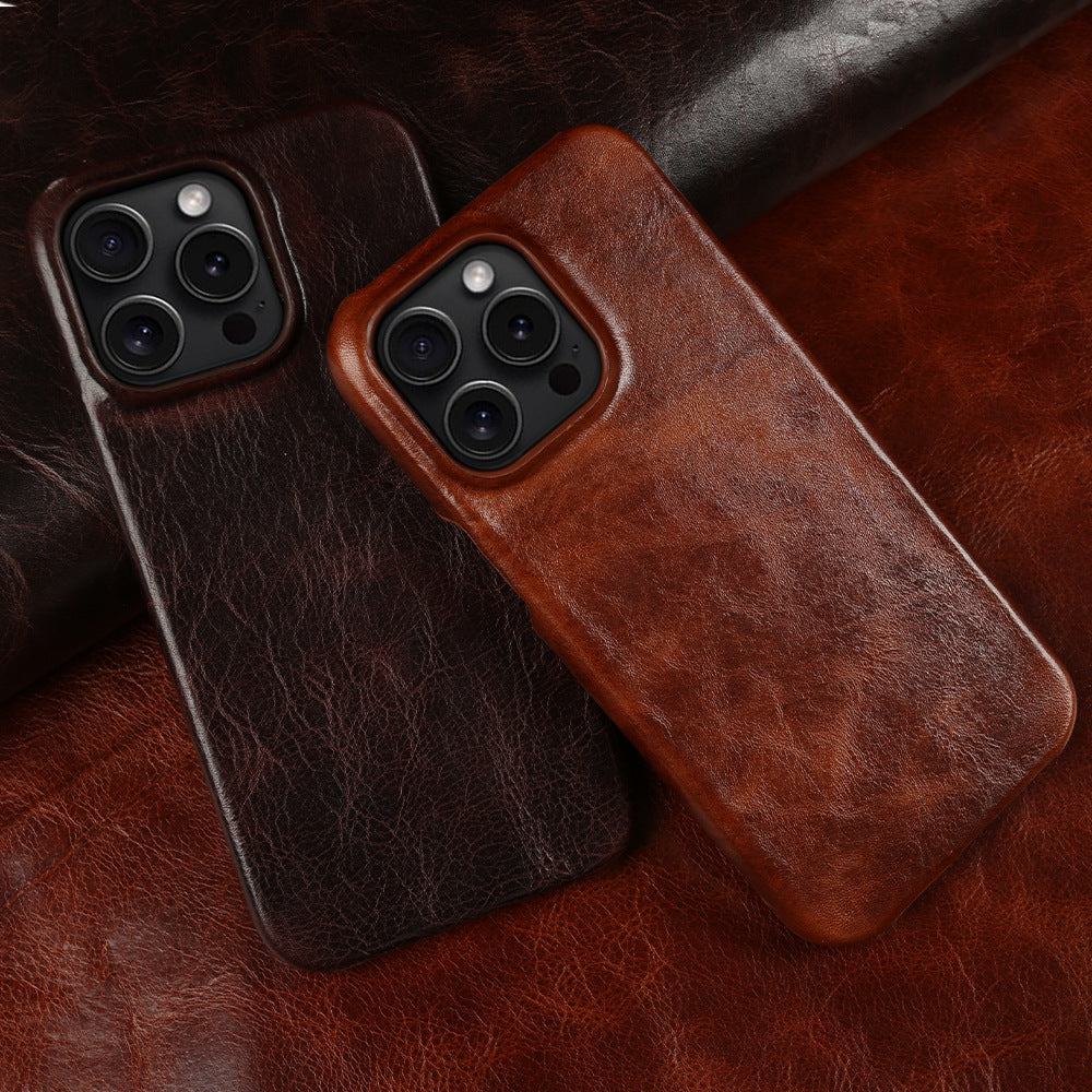 Étui pour iPhone en cuir véritable