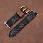 Leather Monogram Apple Watch Bands