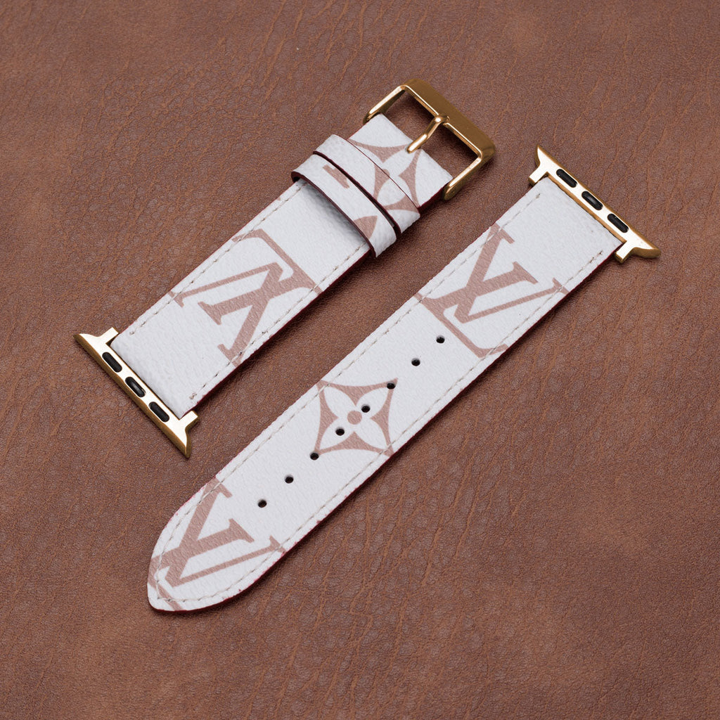 Leather Monogram Apple Watch Bands