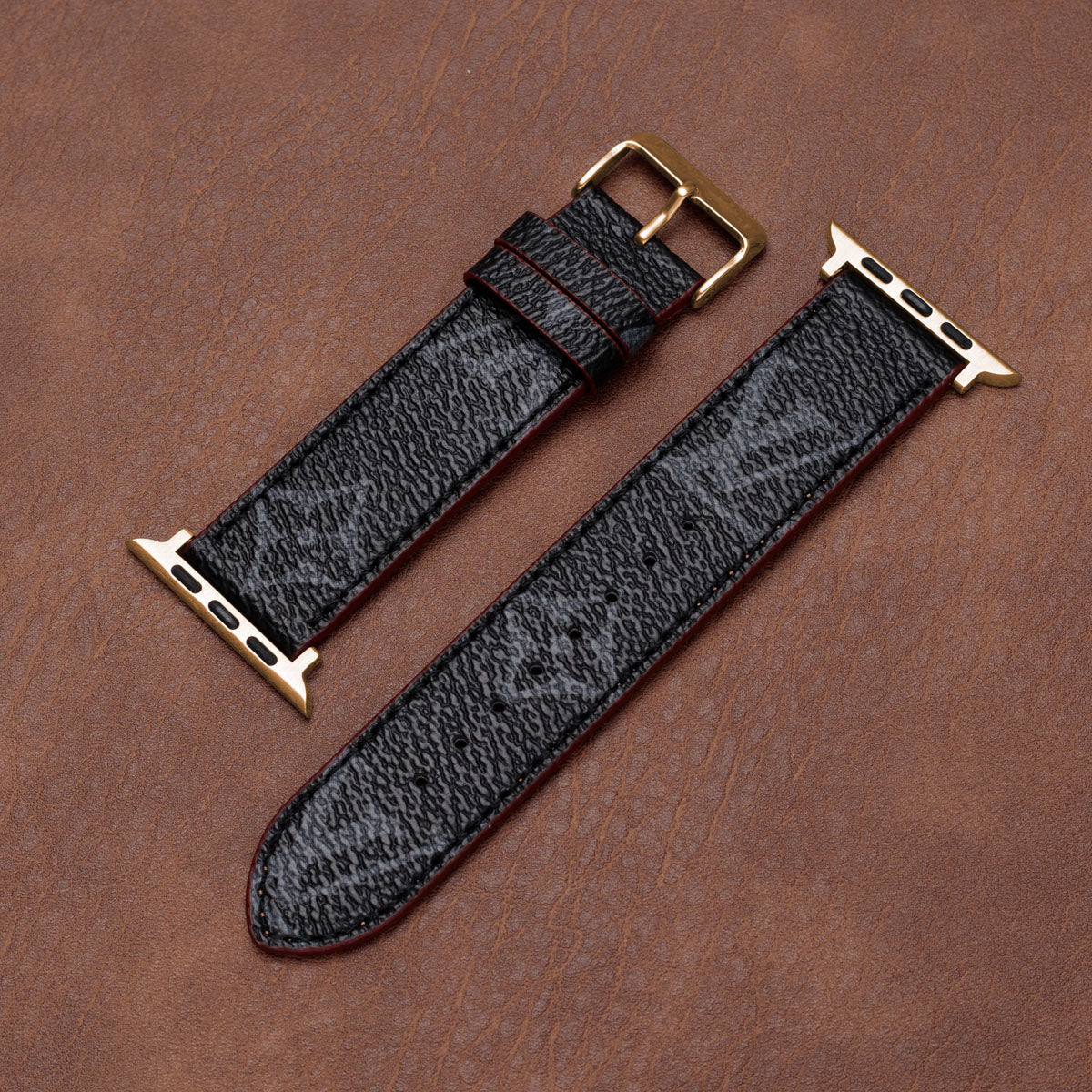 Leather Monogram Apple Watch Bands