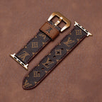 Leather Monogram Apple Watch Bands