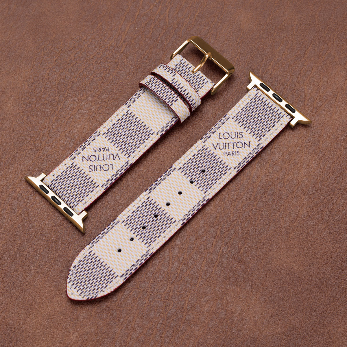 Leather Monogram Apple Watch Bands