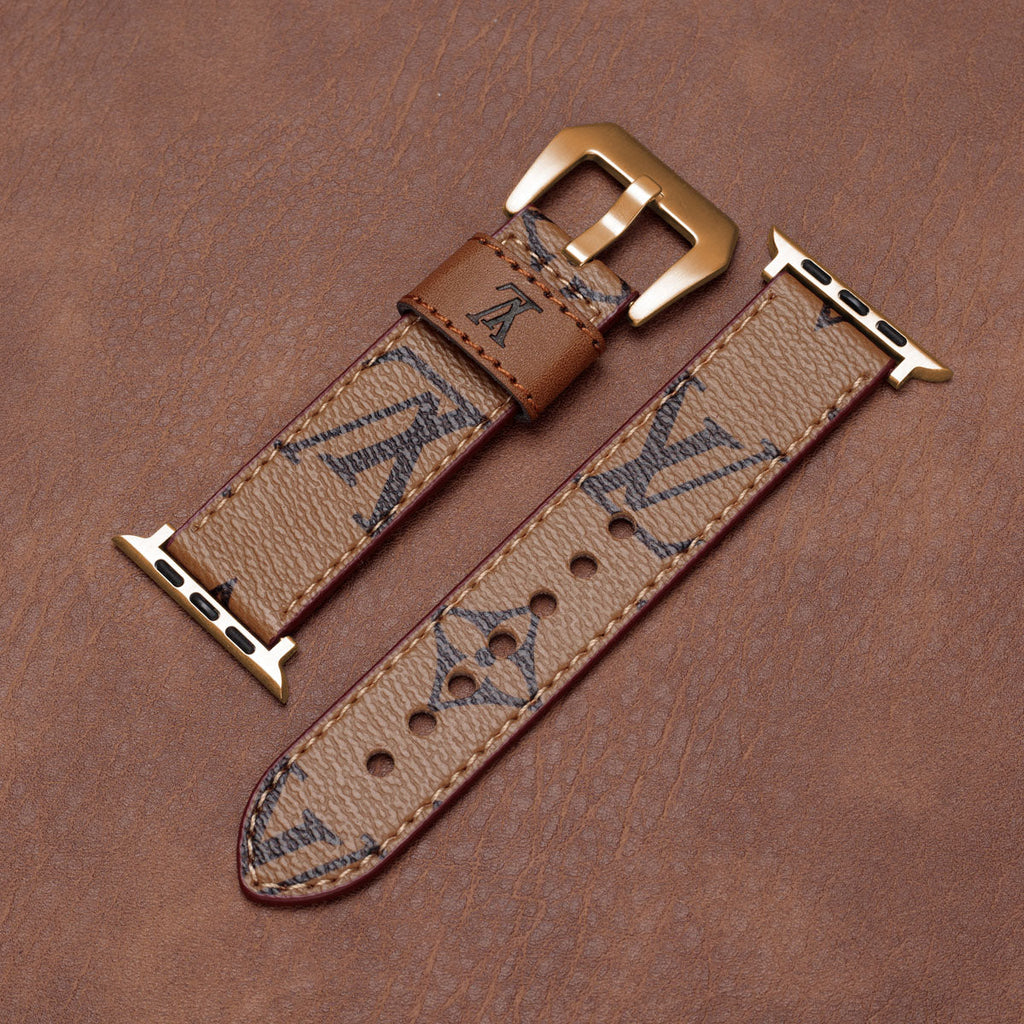 Leather Monogram Apple Watch Bands