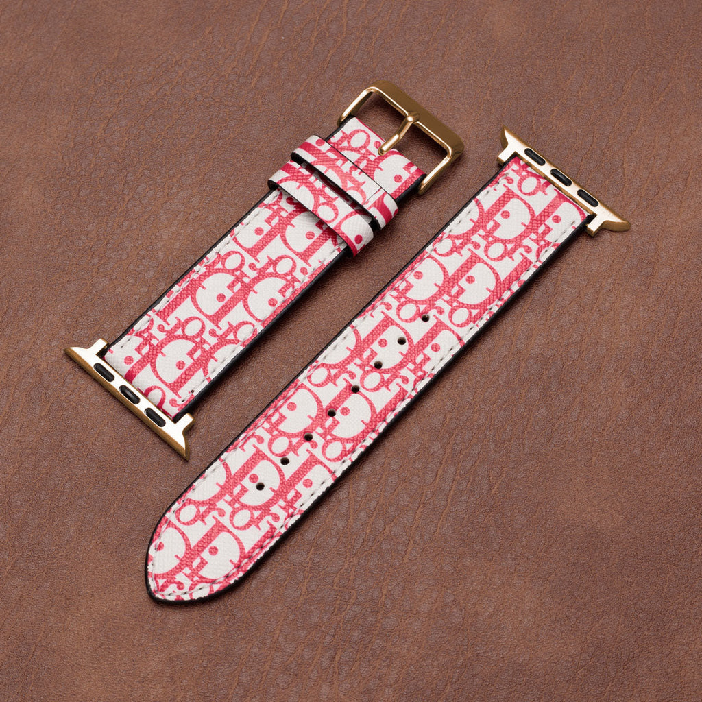 Leather Monogram Apple Watch Bands