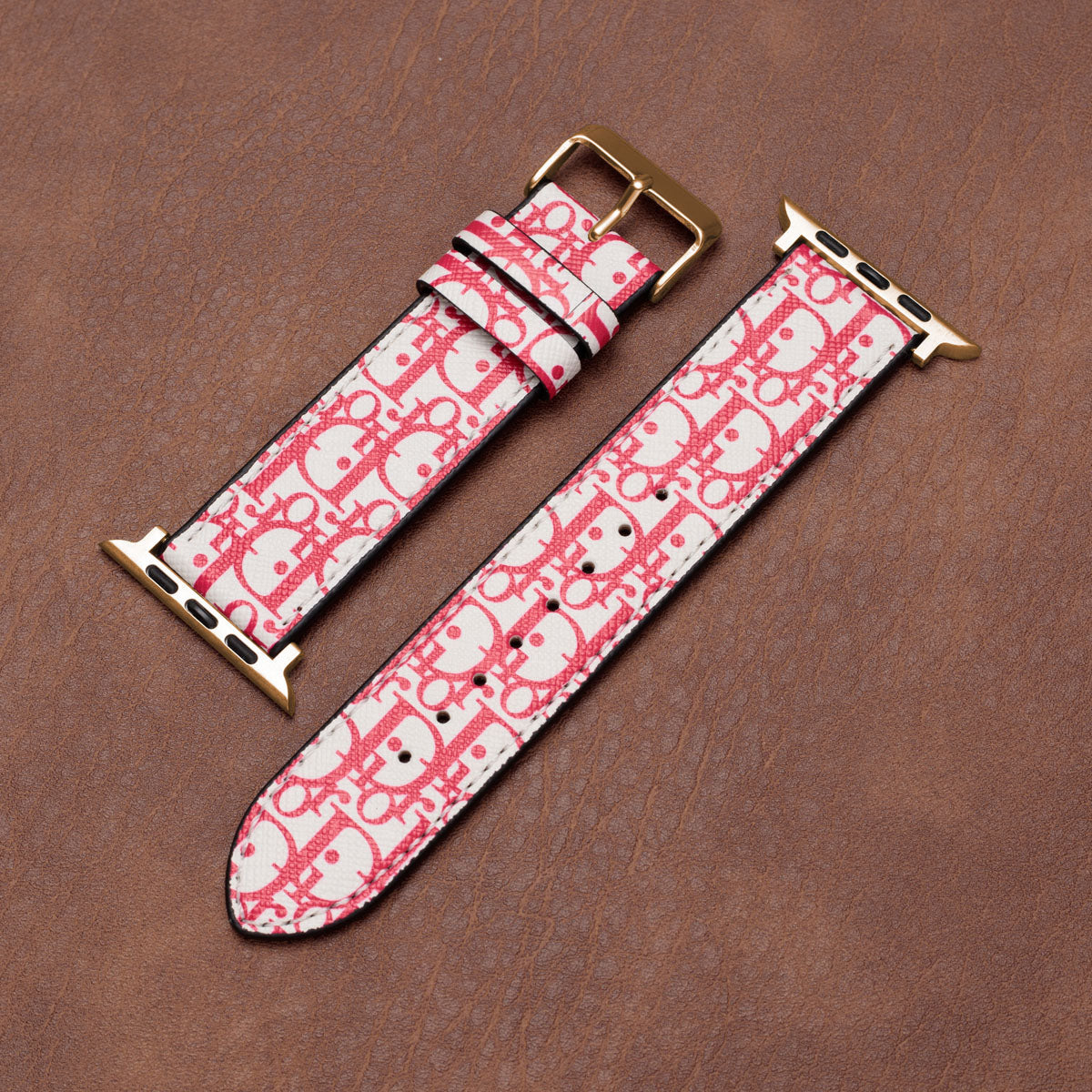Leather Monogram Apple Watch Bands