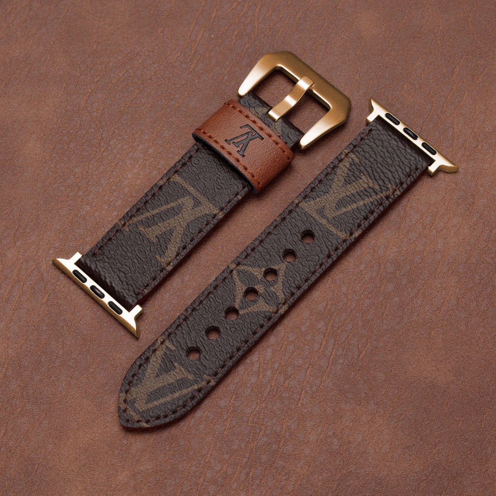 Leather Monogram Apple Watch Bands