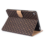 Luxus vászon Monogram bőr friss nyári téma mintás Apple iPad tok
