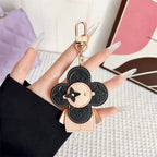 Flower Leather Bag Charm | Cute Keychain & Handbag Accessory