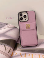 Étui de luxe pour iPhone avec porte-cartes Noir-QBK240603