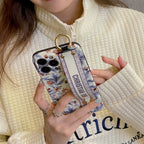 Fashion Purple & White Wristband iPhone Case