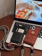 Loe kaarthouder leren iPhone-hoesje