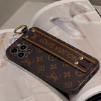 Luxuriöse iPhone-Hülle mit braunem Armband