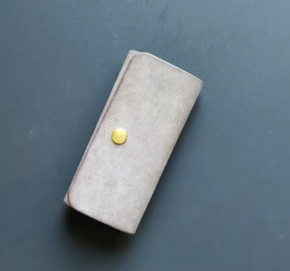 Handcrafted Vintage Leather Key Holder with Brass Hooks