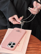 Lyxigt läder Crossbody iPhone-fodral
