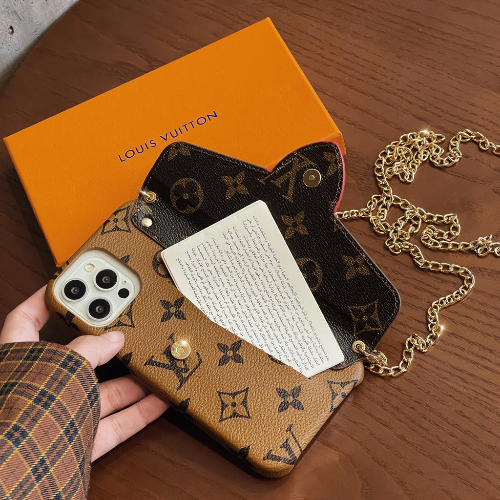 Luksusowe etui na karty CrossBody do iPhone'a