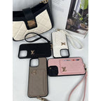 Роскошный чехол для iPhone в виде сумки для карточек четырех цветов