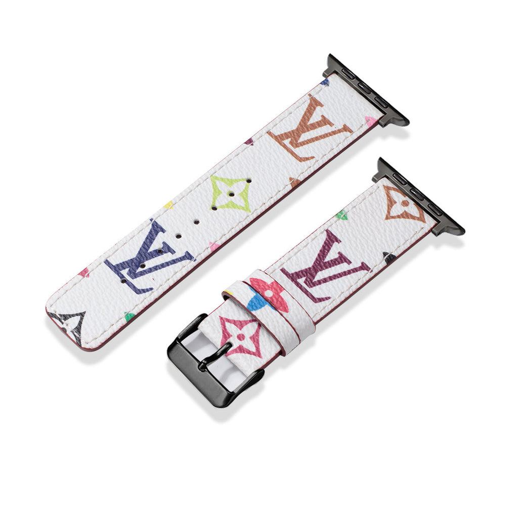 Leather Monogram Apple Watch Bands