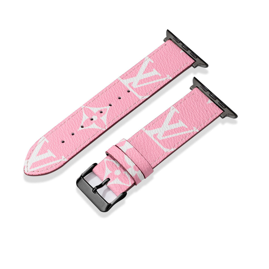 Leather Monogram Apple Watch Bands