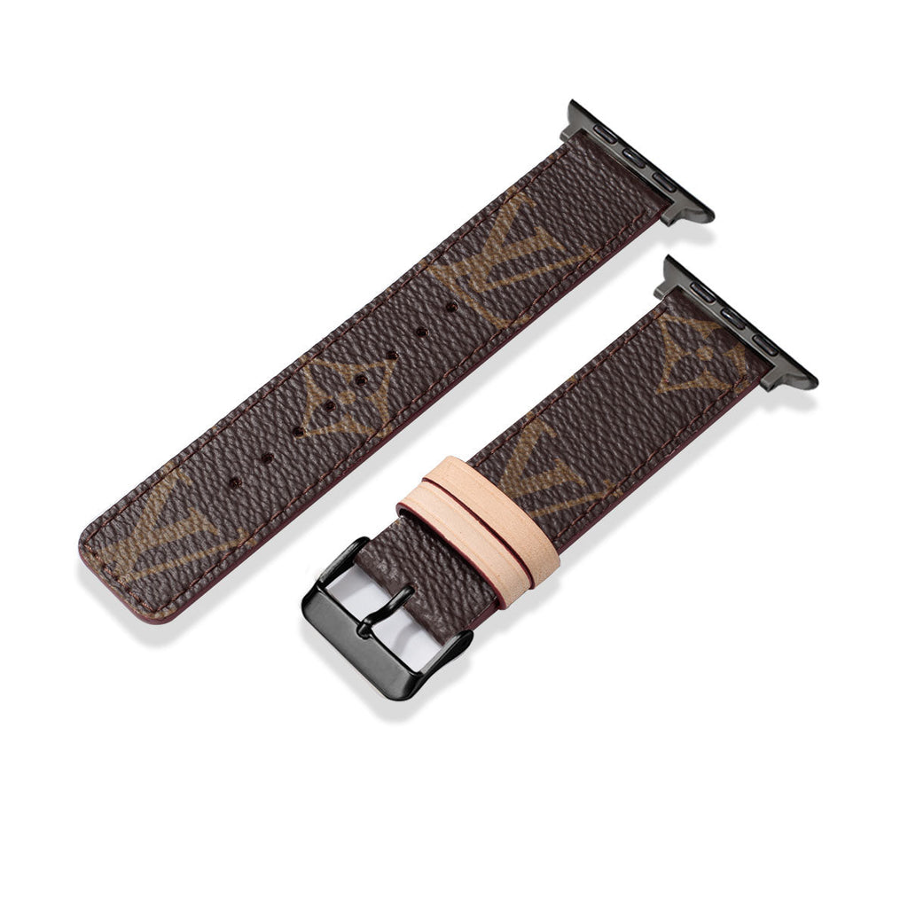 Leather Monogram Apple Watch Bands