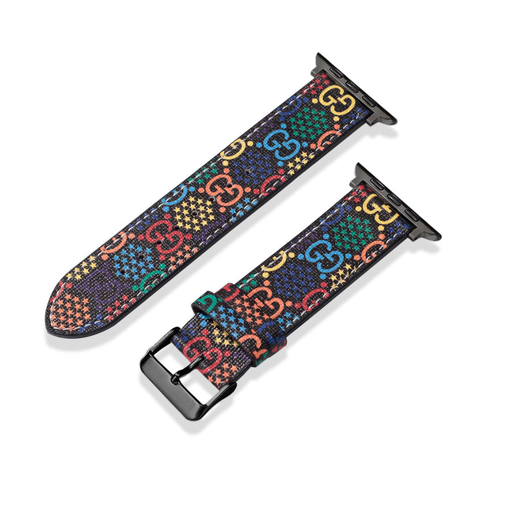 Leather Monogram Apple Watch Bands