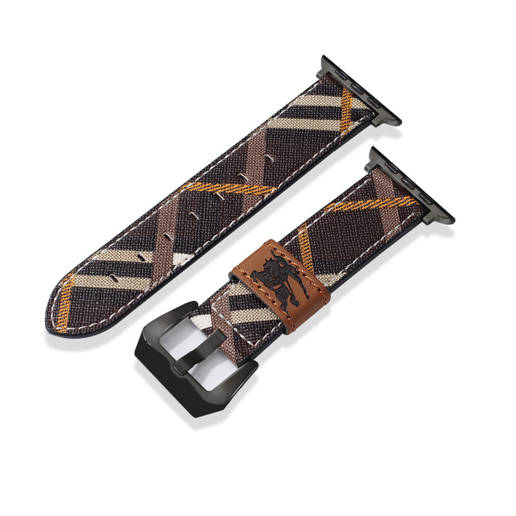 Leather Monogram Apple Watch Bands