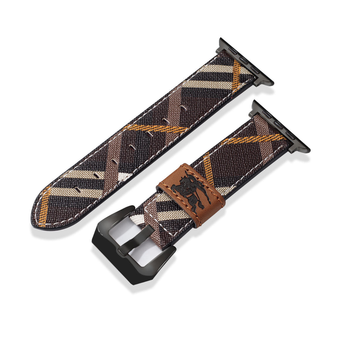 Leather Monogram Apple Watch Bands