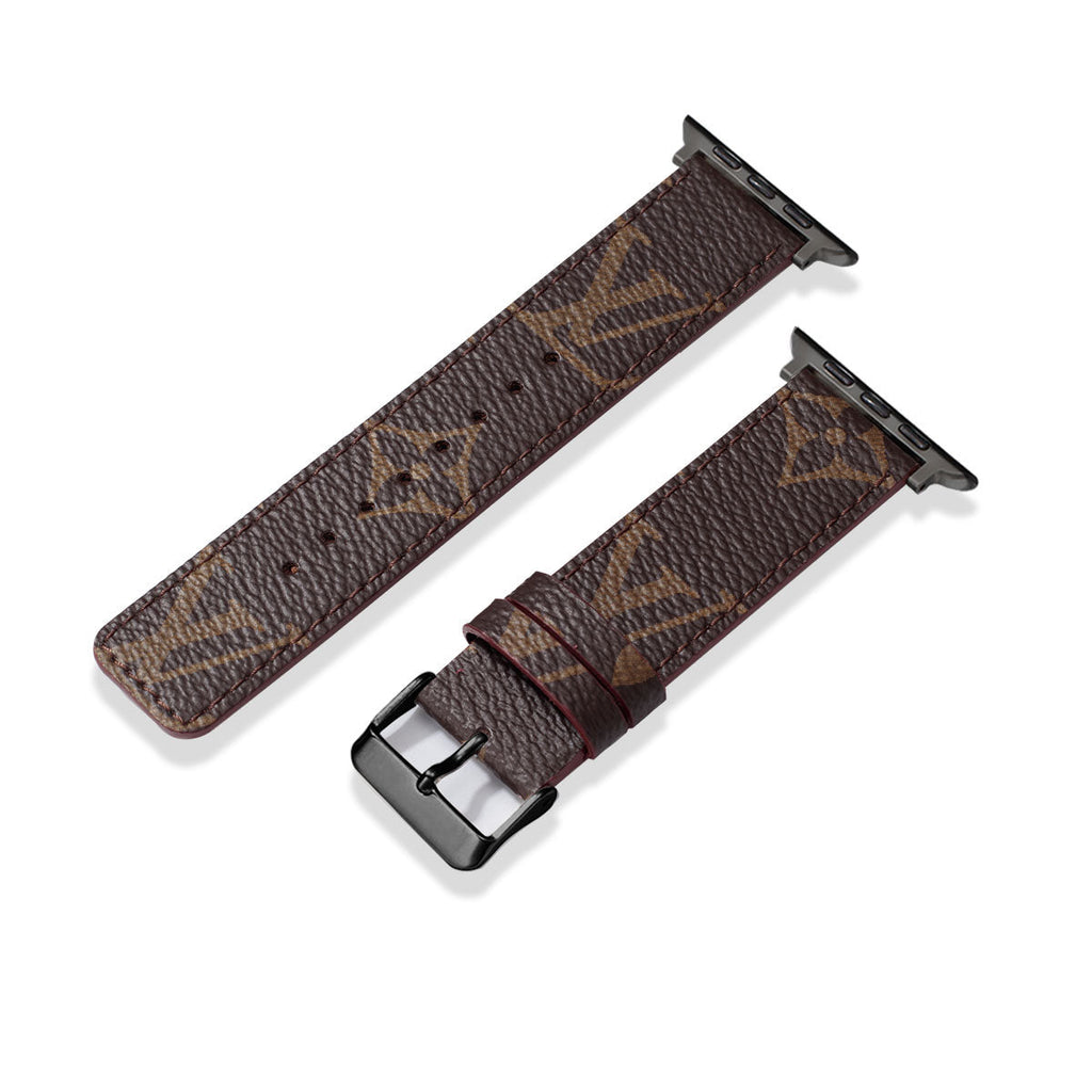 Leather Monogram Apple Watch Bands