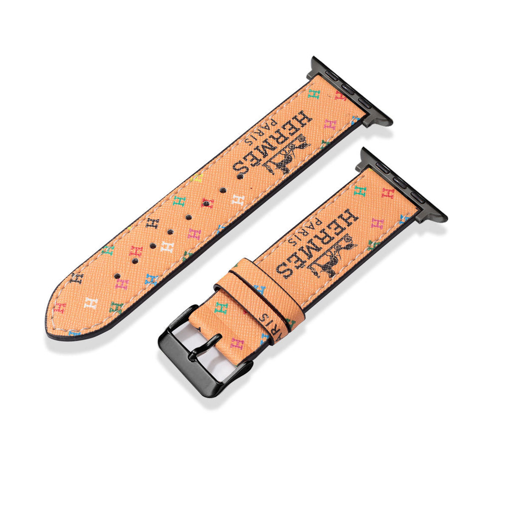 Leather Monogram Apple Watch Bands