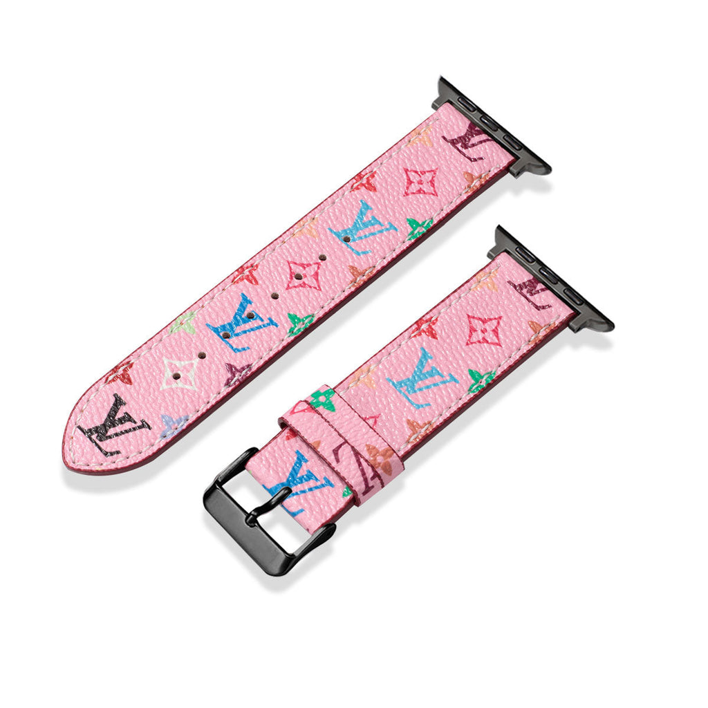 Leather Monogram Apple Watch Bands