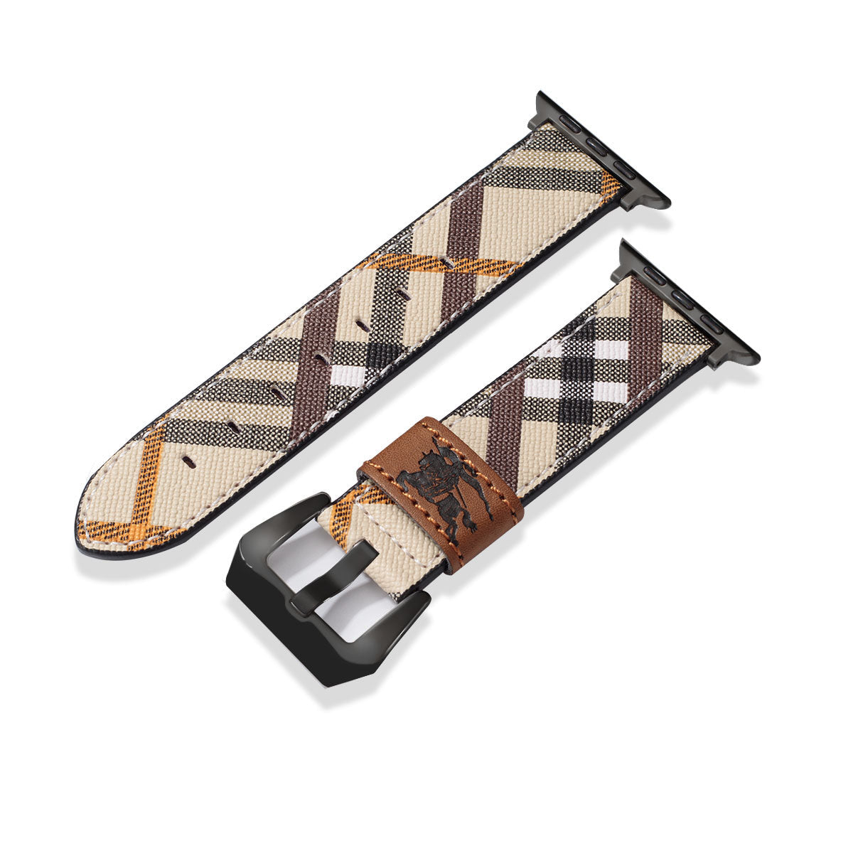 Leather Monogram Apple Watch Bands