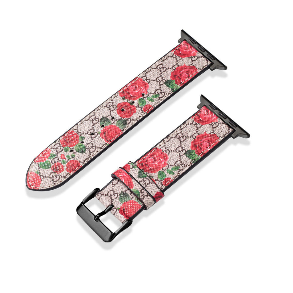 Leather Monogram Apple Watch Bands