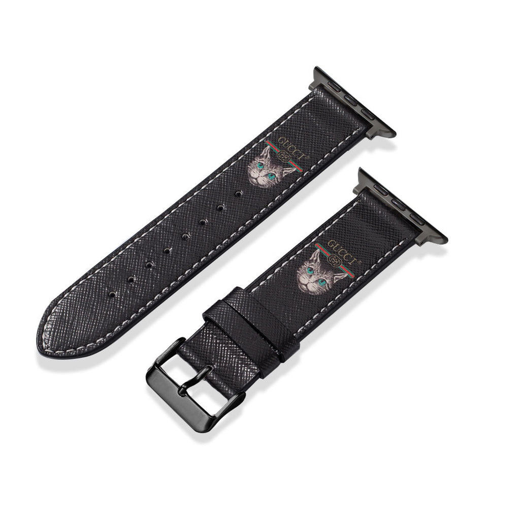 Leather Monogram Apple Watch Bands