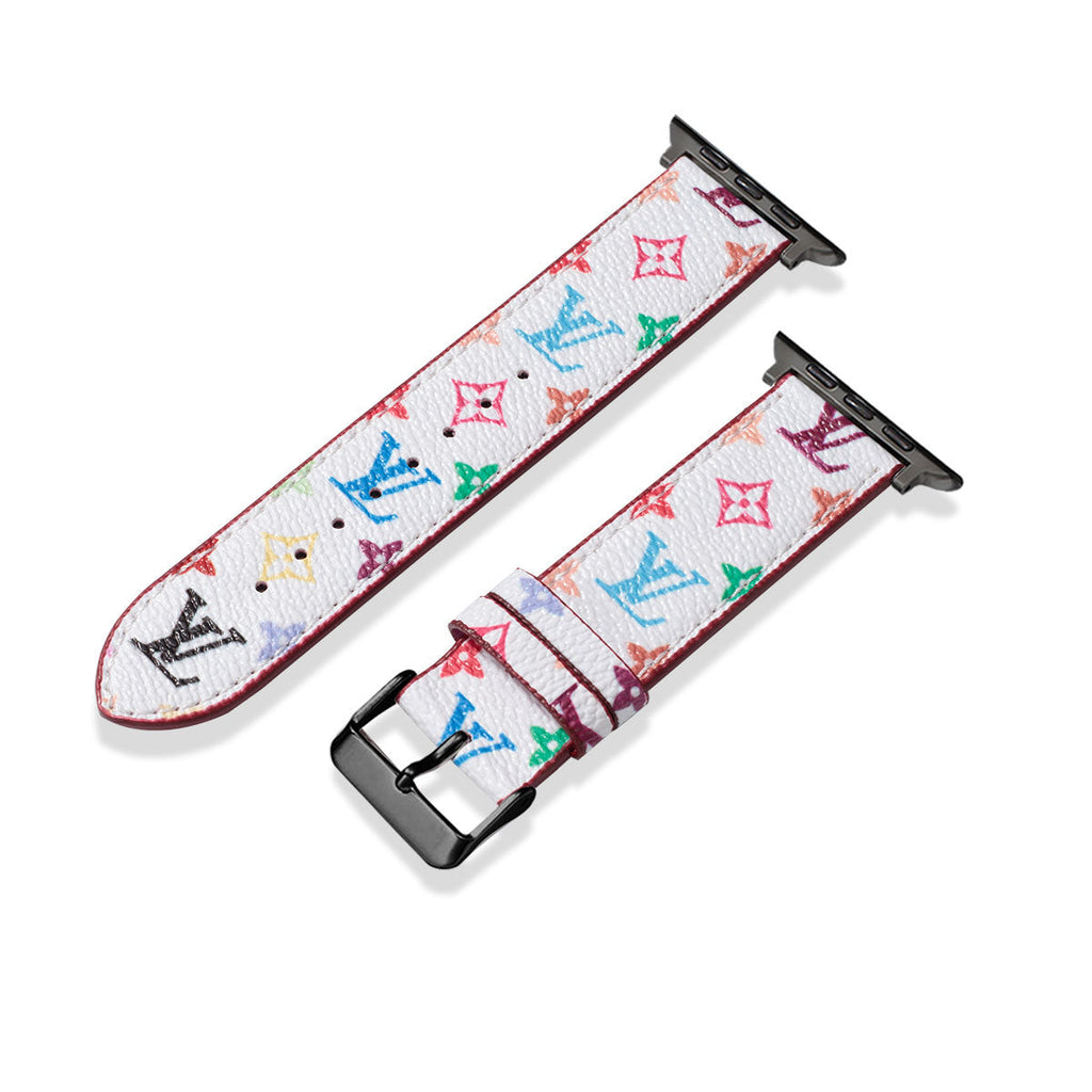 Leather Monogram Apple Watch Bands