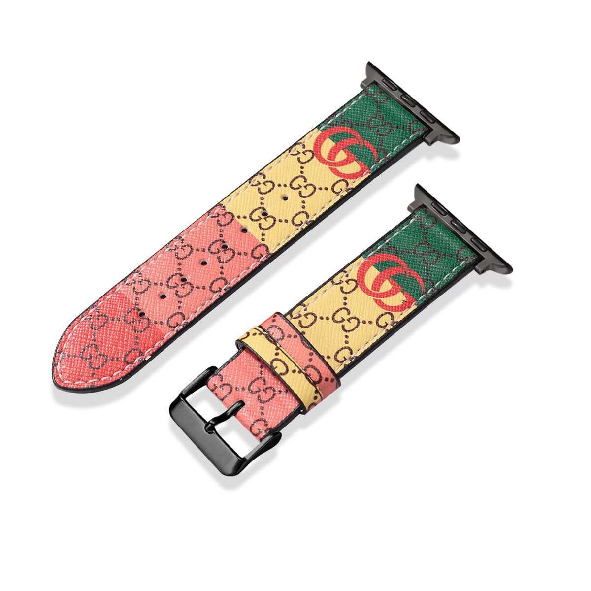 Leather Monogram Apple Watch Bands