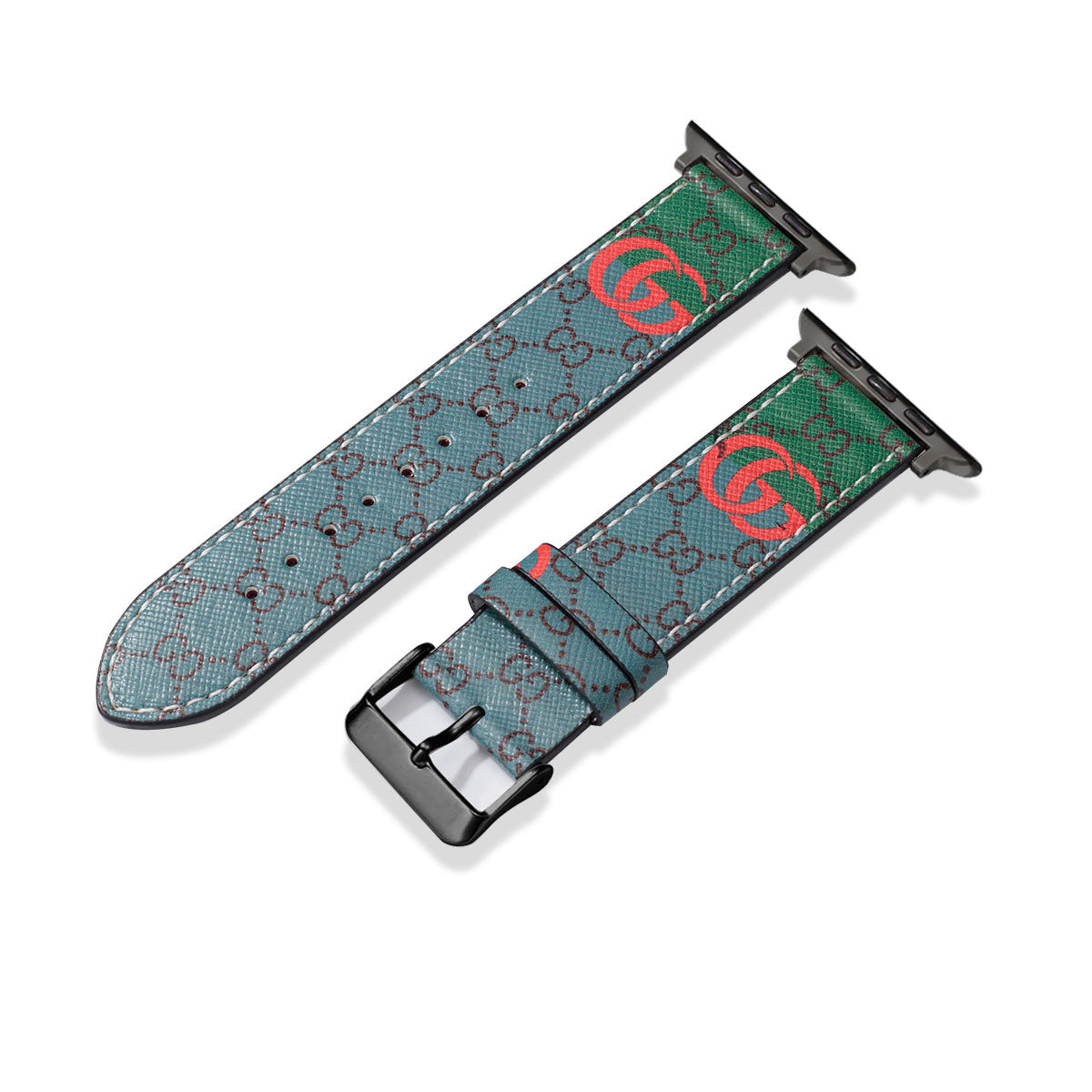 Leather Monogram Apple Watch Bands