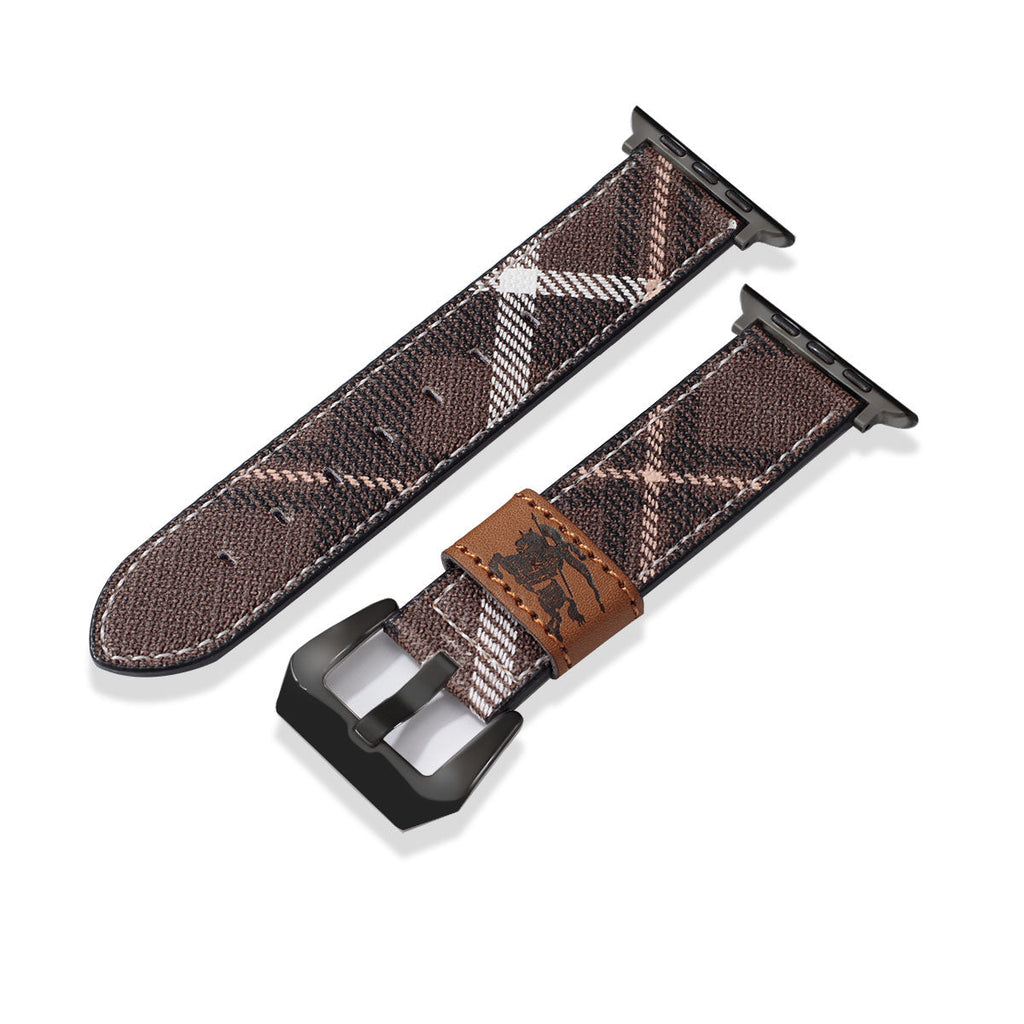 Leather Monogram Apple Watch Bands