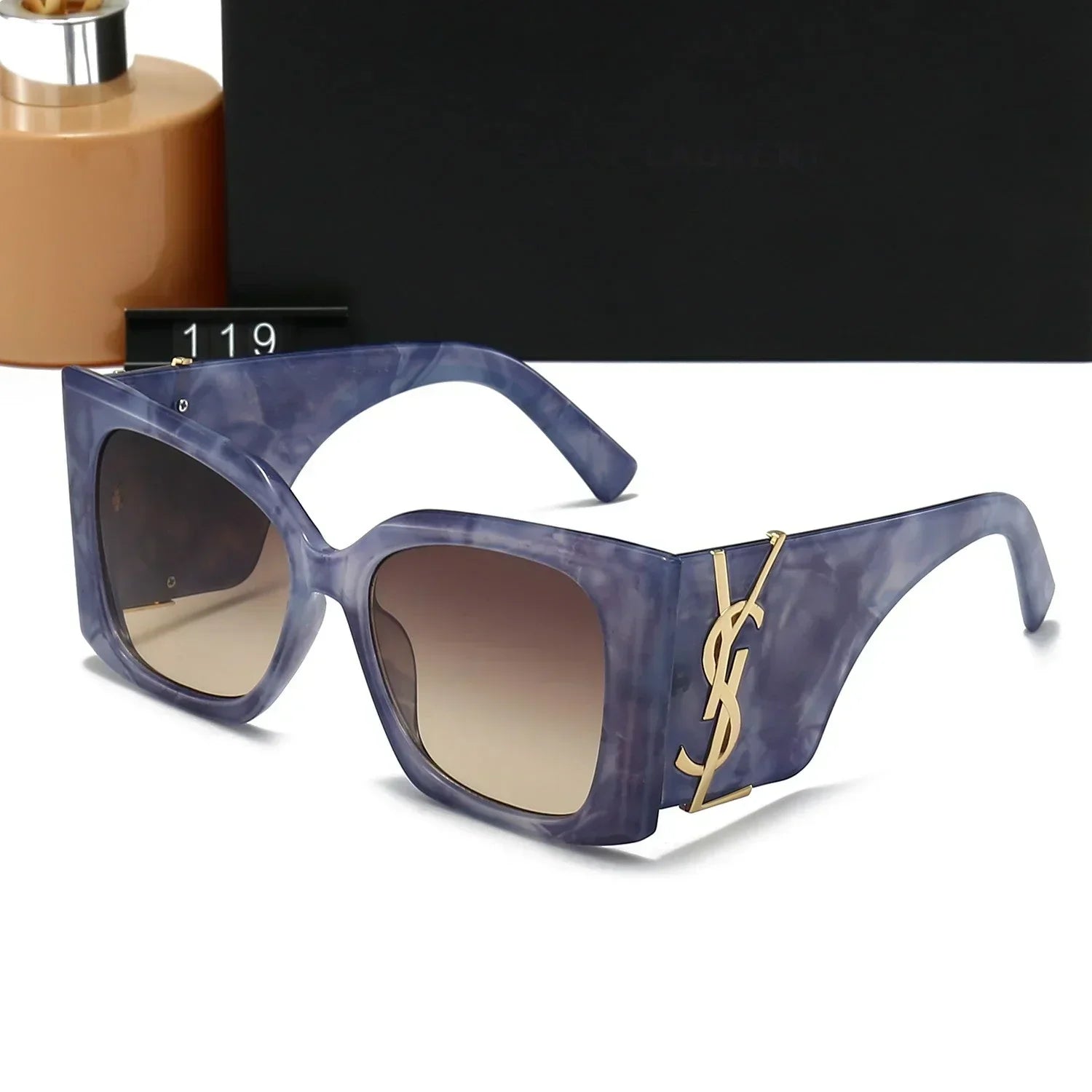 Óculos de sol luxuosos com armação grande Y-01