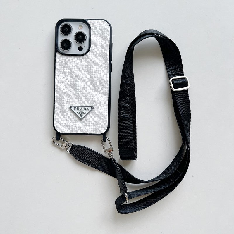 Luxus Crossbody bőr iPhone tok