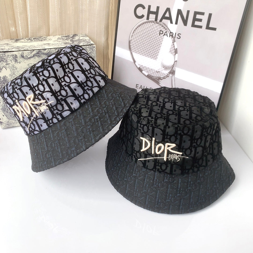 Classic Vintage Lace Flocked Bucket Hat