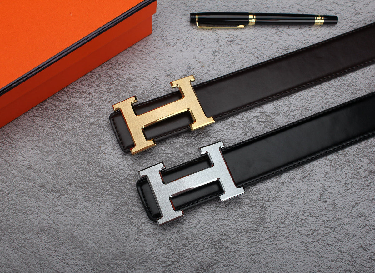 2 Colors Classic Buckle Leder Gürtel – Produktansicht 3