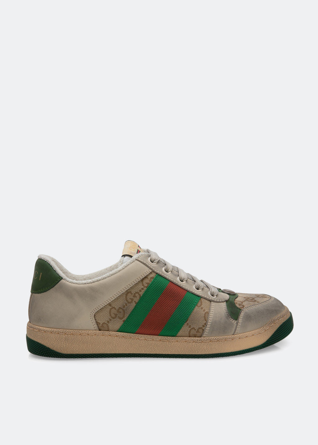 Vintage‑Wash Retro Stripe Low‑Top Sneakers