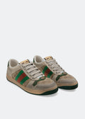 Vintage‑Wash Retro Stripe Low‑Top Sneakers