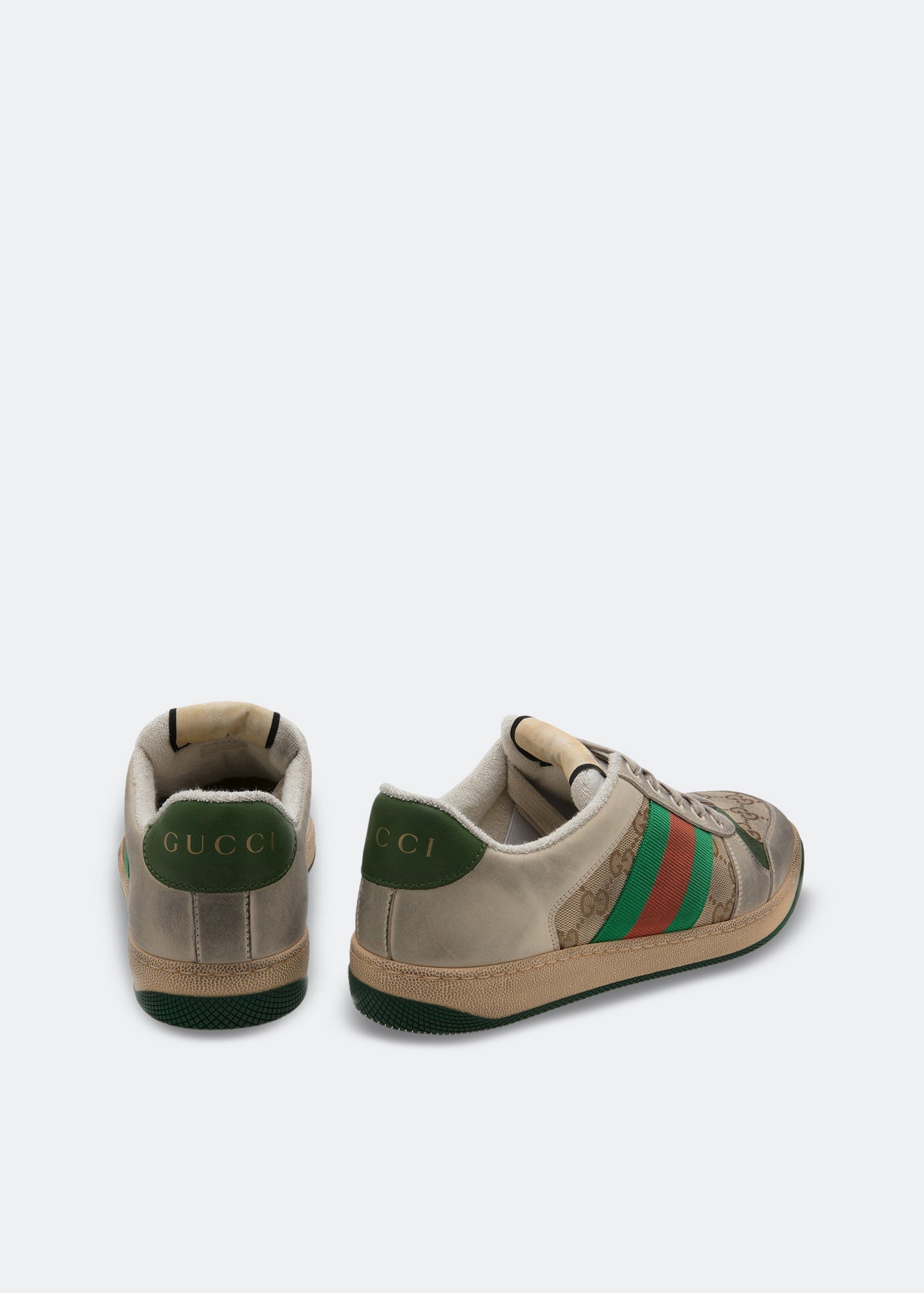 Vintage‑Wash Retro Stripe Low‑Top Sneakers