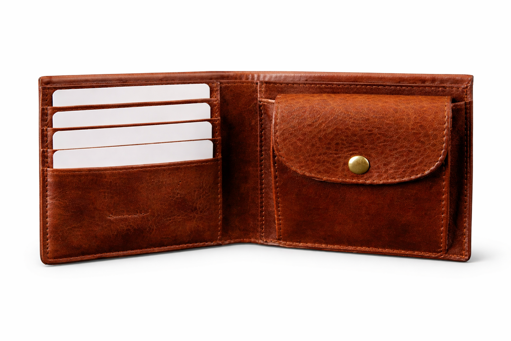 Handmade Full-Grain Leather Bifold Wallet