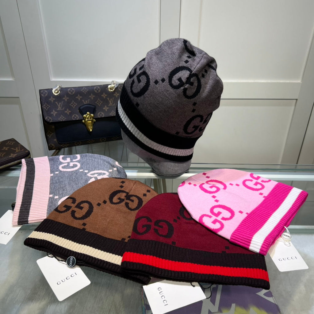 Classic GG Jacquard Wool Knit Beanie | Luxury Designer Winter Hat