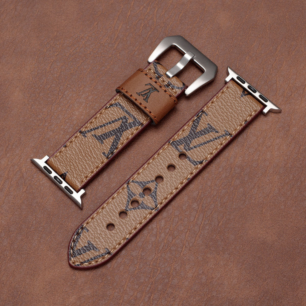 Leather Monogram Apple Watch Bands