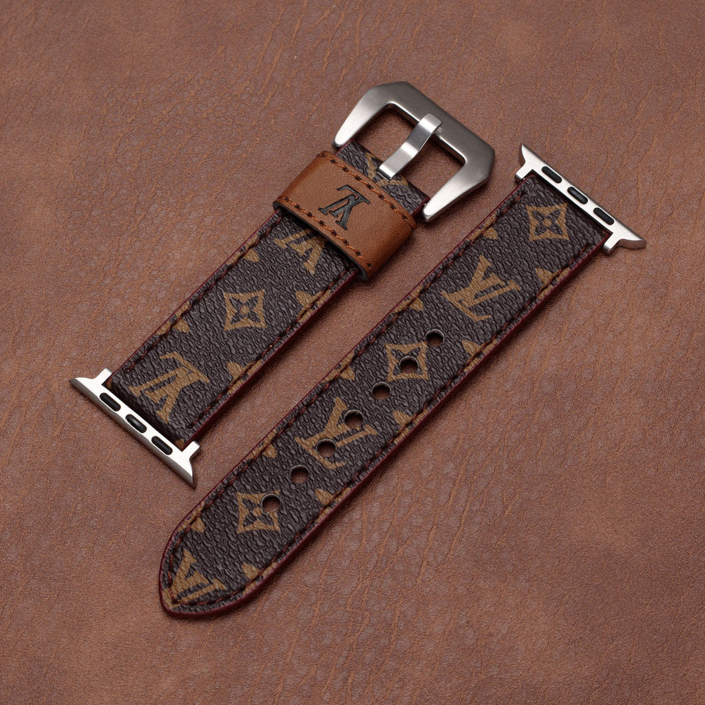 Leather Monogram Apple Watch Bands