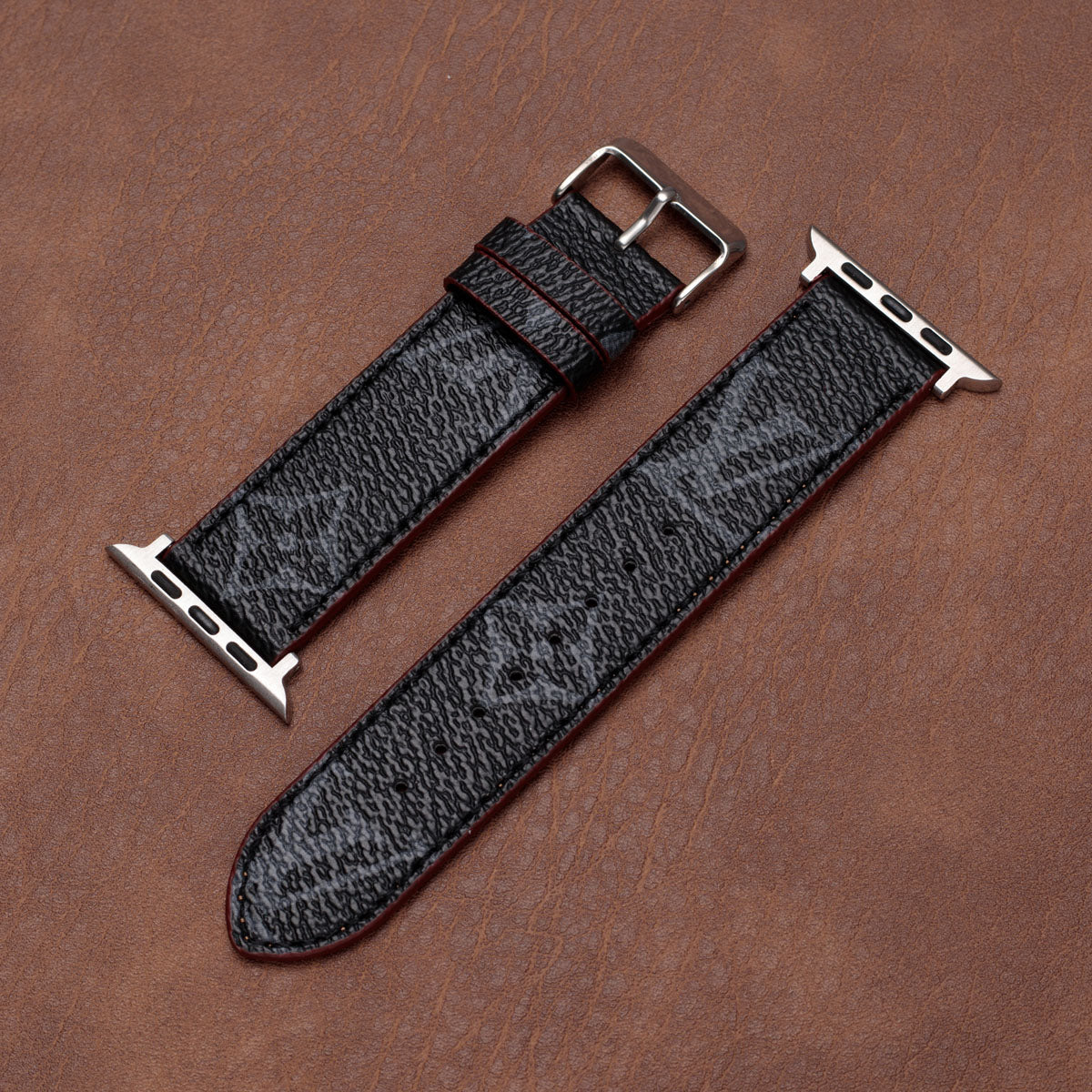 Leather Monogram Apple Watch Bands